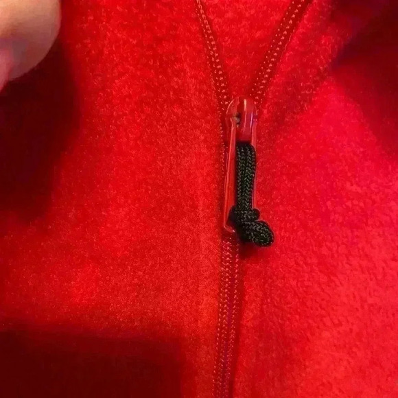 Columbia Men’s Red Black Fleece Full Zip Collar Jacket xl - Picture 5 of 13